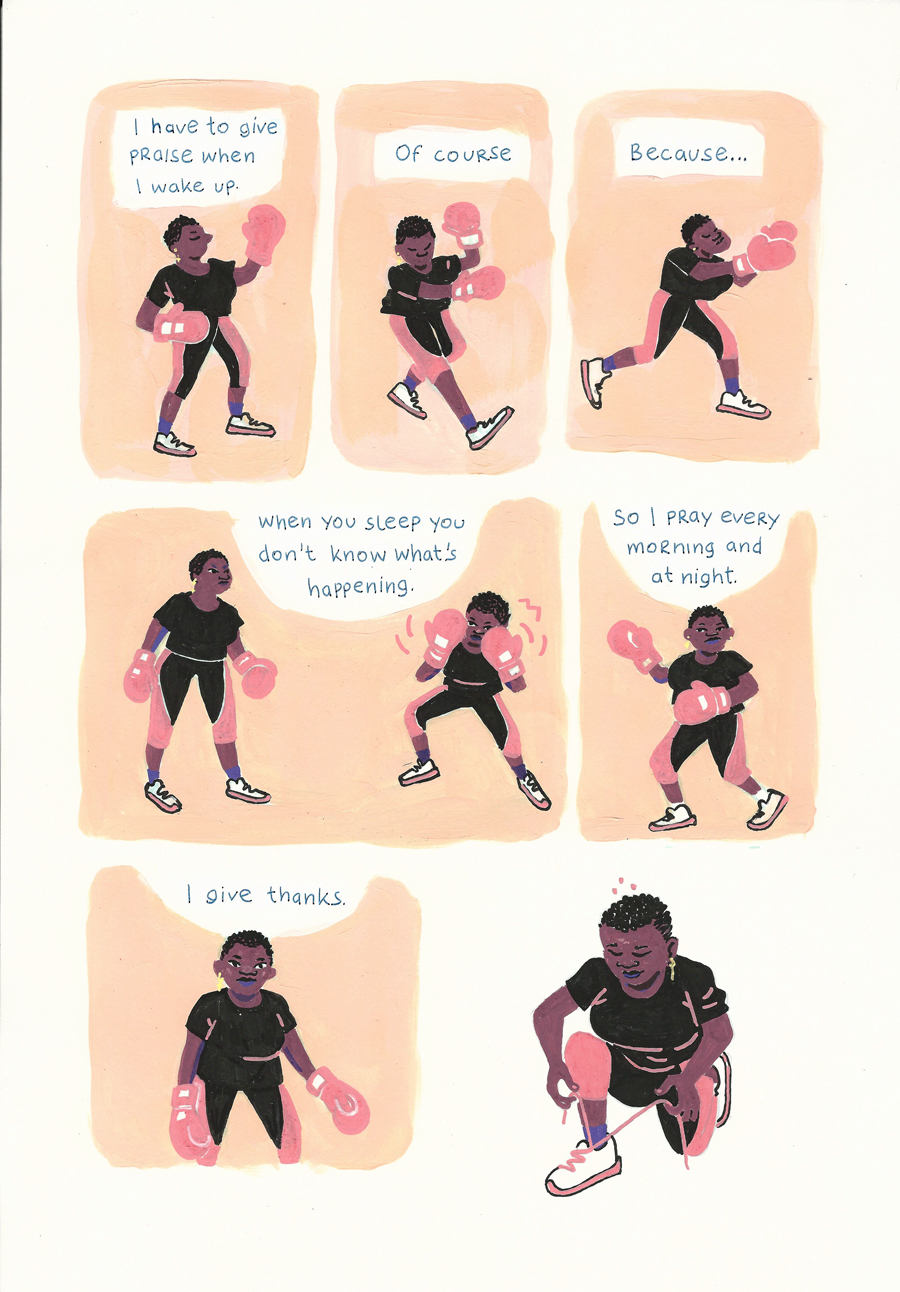 boxing, female boxer, self empowerment, comic story